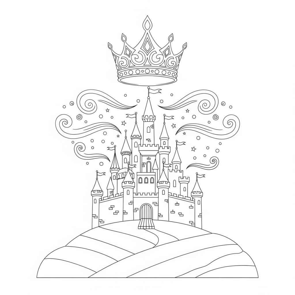 Fantasy Worlds & Castles coloring pages